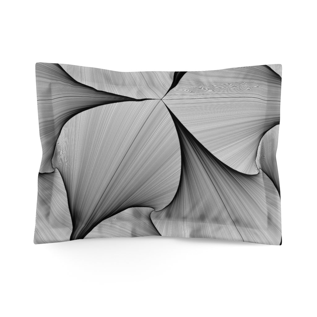 Seamless traingle design 1 | Black & White | Microfiber Pillow Sham