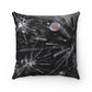 Storm Planet Throw pillow | Black & White | Square Throw Pillow