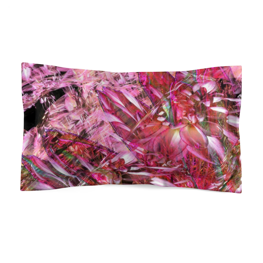 Pink Flower | Pink & Red | Microfiber Pillow Sham