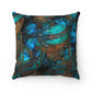 Ruby Spheres Throw pillow | Aquamarine & Blue | Square Throw Pillow