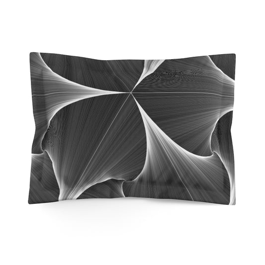 Seamless traingle design 2 | Black & White | Microfiber Pillow Sham
