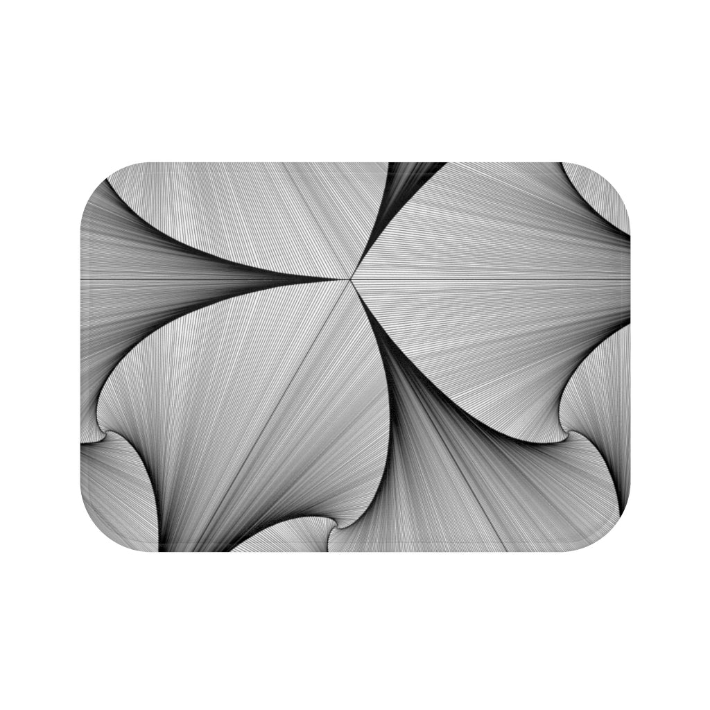 Seamless traingle design 3 Bath Mat | Black & White