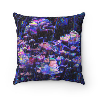 Fluffy Purple Throw pillow | Purple & Pink | Square Throw Pillow