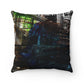 The Colour Rust Throw pillow | Green & Blue | Square Throw Pillow