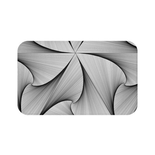 Seamless traingle design 1 Bath Mat | Black & White