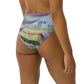V Colourful high-waisted bikini bottom