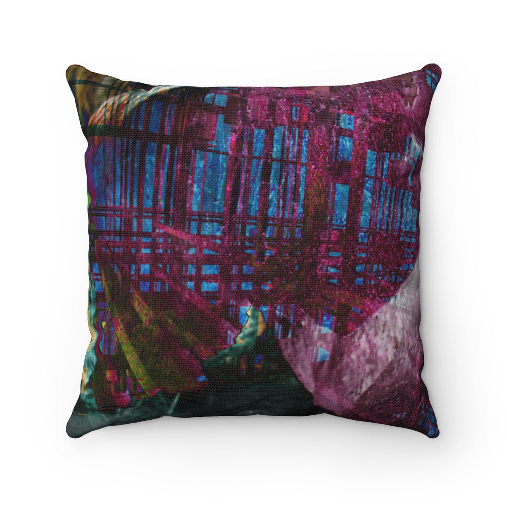 New Rust Throw pillow | Purple & Blue | Square Throw Pillow