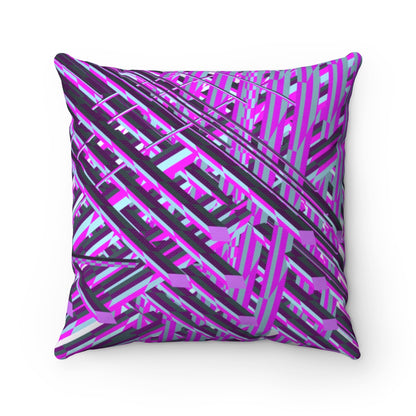 Purple squares Throw pillow | Purple & Grey | Square Throw Pillow