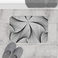 Seamless traingle design 1 Bath Mat | Black & White