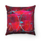 Red Circle Throw pillow | Red & Blue | Square Throw Pillow