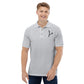 Carmine Bee Eater Embroidered Polo Shirt Grey