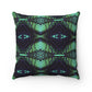 City in Space Throw pillow | Green & Purple | Square Throw Pillow