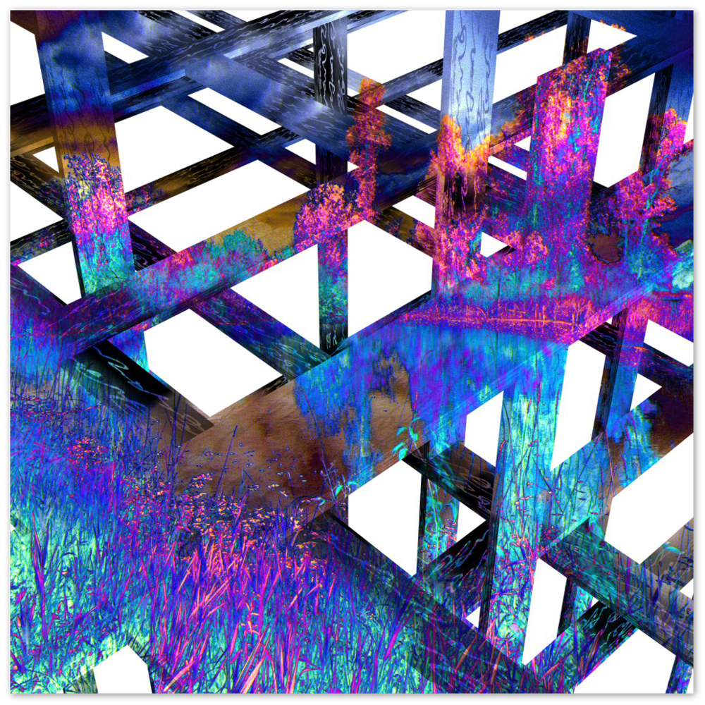 Stained Glass Squares 3 Aluminum Print