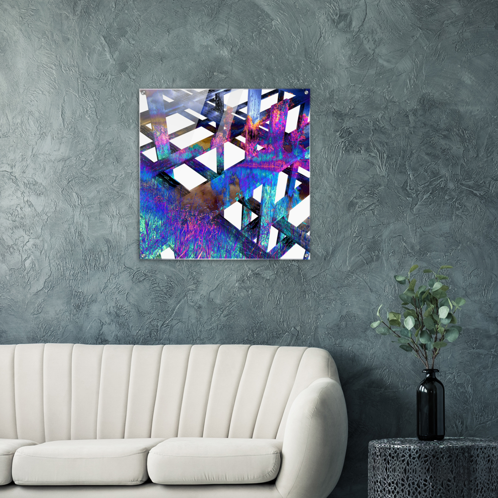 Stained Glass Squares 3 Acrylic Print