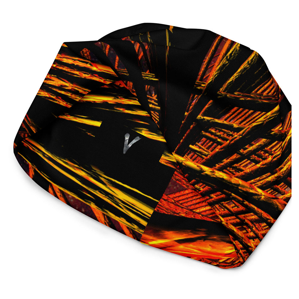 V Abstract Colourful All-Over Print Beanie