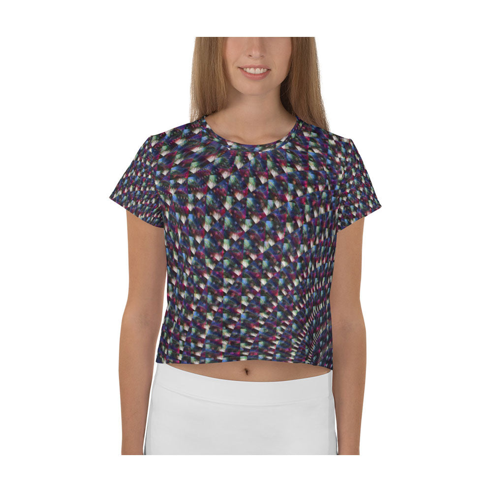 V Cheerfull All-Over Print Crop Tee